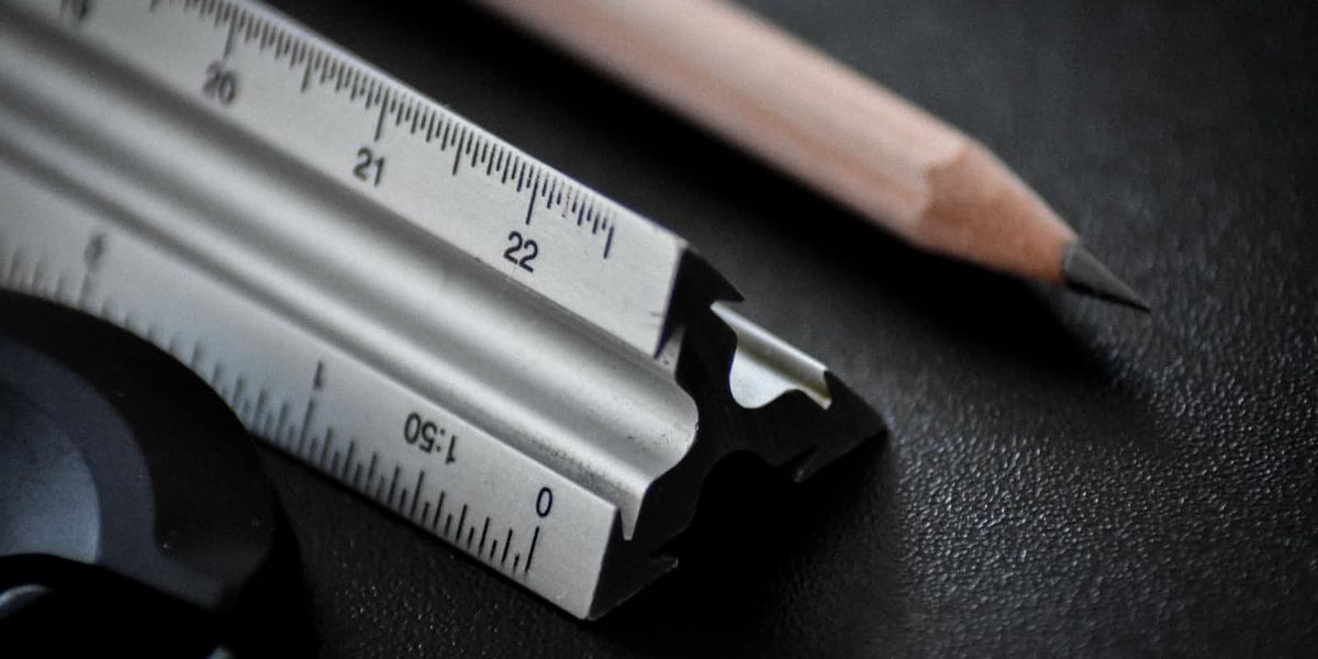 ruler with pencil