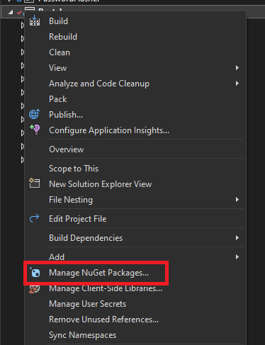 NuGet Package Manager